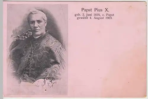 (45090) AK Portrait Papst Pius X., 1903 - 1905