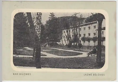(45061) AK Bad Bilowes (Lázne Beloves) bei Nachod, Kurpark, 1944