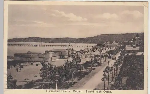 (45018) AK Ostseebad Binz a. Rügen, Strand nach Osten, 1943