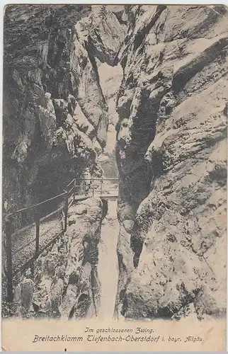 (44396) AK Breitachklamm bei Tiefenbach (Oberstdorf), 1908