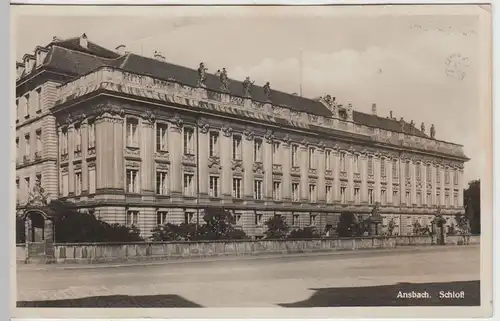 (44327) Foto AK Ansbach, Schloß, vor 1945