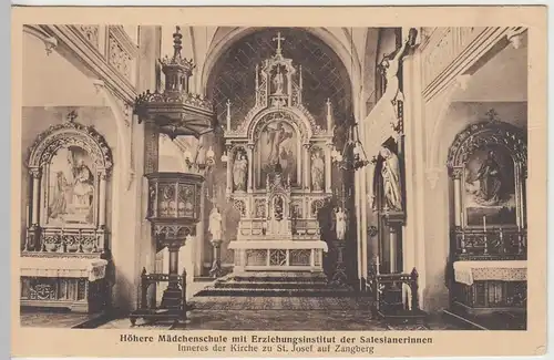 (44298) AK Zangberg, Kirche St. Josef, Inneres, vor 1945