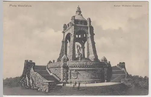 (44266) AK Porta Westfalica, Kaiser Wilhelm-Denkmal, vor 1945