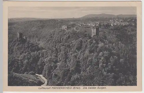 (44254) AK Manderscheid, die beiden Burgen, vor 1945