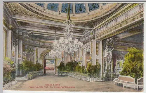 (44220) AK Baden-Baden, Konversationshaus, Saal Ludwig XVI., vor 1945