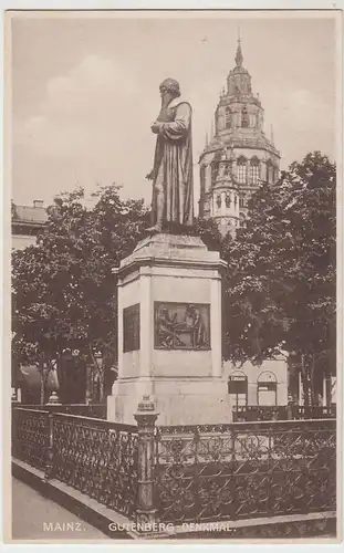 (44199) AK Mainz, Gutenberg-Denkmal, vor 1945