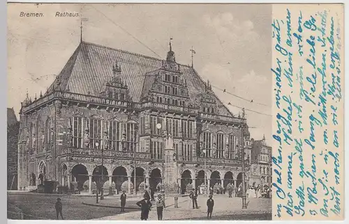 (44194) AK Bremen, Rathaus, 1911