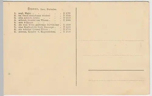 (44193) AK Bremen, Dom St. Petri, Bleikeller, vor 1945