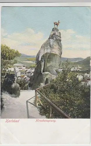 (44157) AK Karlsbad, Karlovy Vary, Hirschensprung, vor 1905