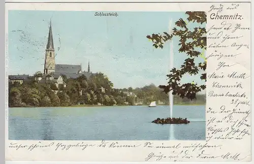 (44143) AK Chemnitz, Schloßteich, 1903