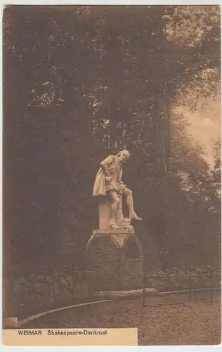 (44112) AK Weimar, Shakespeare-Denkmal, vor 1945