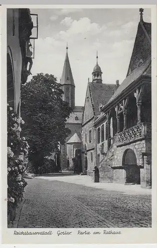 (44012) AK Goslar, Partie am Rathaus, vor 1945