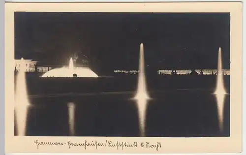 (43982) Foto AK Hannover-Herrenhausen, Gr. Garten, Luststück bei Nacht vor 1945