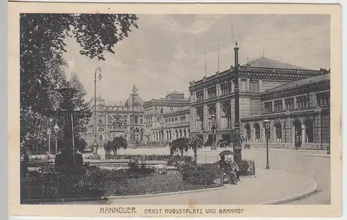 (43981) AK Hannover, Ernst-August-Platz, Bahnhof 1919