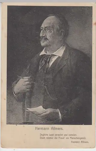 (43913) Künstler AK Porträt v. Hermann Allmers, um 1911