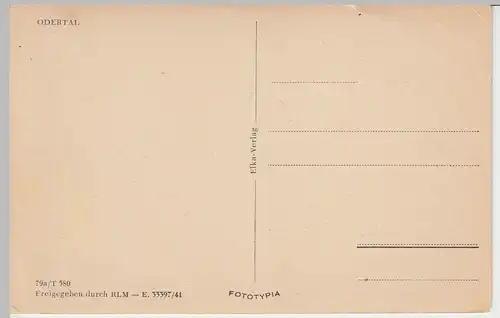 (43857) AK Odertal, Fluss, Berg, Wald, Felder, Heureuter 1941