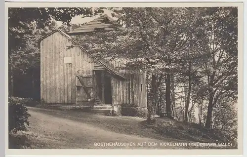 (43831) Foto AK Ilmenau, Kickelhahn, Thür. Wald, Goethehäuschen, vor 1945