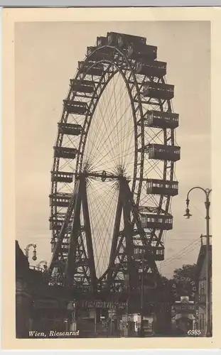 (43823) Foto AK Wien, Wurstelprater, Riesenrad, vor 1945