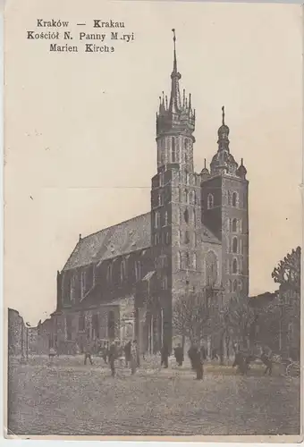 (43822) AK Krakau, Krakow, Marienkirche, Feldpost 1915