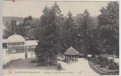 (43814) AK Martigny-les-Bains, Quelle, Pavillon 1914