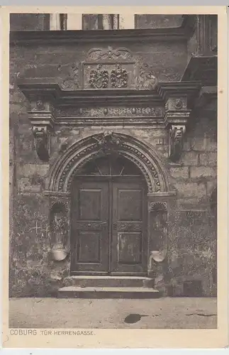 (43774) AK Coburg, Hauseingang in der Herrengasse, bis 1919
