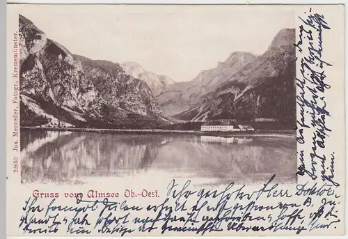 (43730) AK Gruß vom Almsee, Oberösterr., bis um 1905