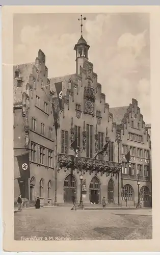 (43690) Foto AK Frankfurt am Main, Römer, Feldpost 1942