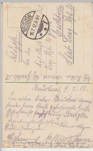 (43684) AK Bruchsal, Damianstor, Feldpost 1917