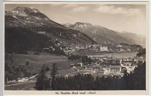 (43665) Foto AK St. Moritz, Panorama 1925