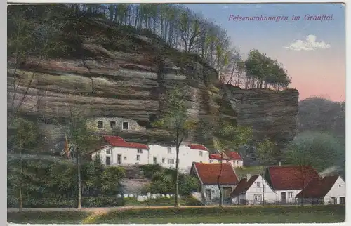(43646) AK Graufthal, Eschburg, Eschbourg, Maisons des Rochers 1916