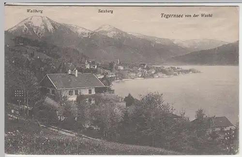 (43582) AK Tegernsee, Blick von der Wacht, Wallberg, Setzberg, vor 1945