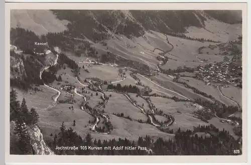 (43508) Foto AK Jochstraße, Kanzel, Oberjochpass 1933-45