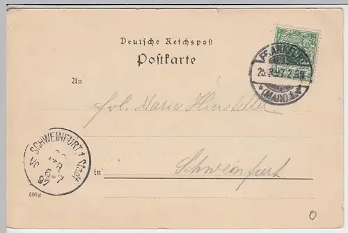 (43489) AK Frankfurt am Main, Panorama 1897