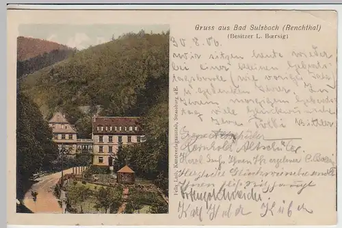 (43483) AK Gruß aus Bad Sulzbach, Renchtal, Lautenbach, Ortenaukr. 1906