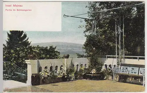 (43462) AK Insel Mainau, Bodensee, Partie im Schlossgarten, nach 1905