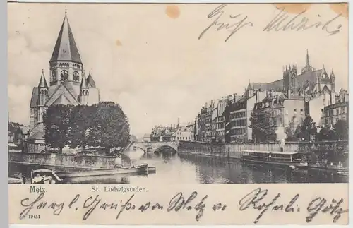 (43347) AK Metz, Temple Neuf, St. Ludwigstaden 1904