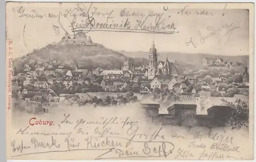 (43344) AK Coburg, Panorama 1901
