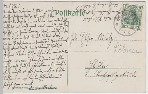 (43336) AK Weißenberg, Sachsen, Partie an der Löbau 1906-09