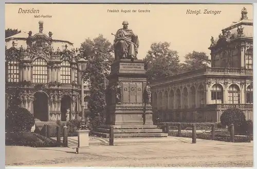(43331) AK Dresden, Zwinger, Friedrich August der Gerechte, vor 1945