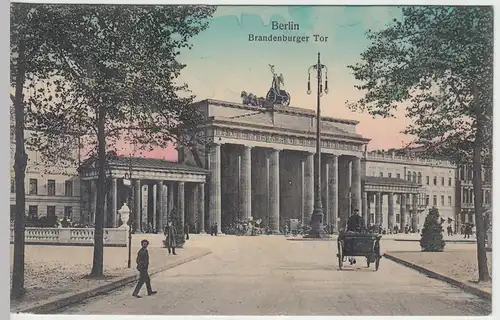 (43311) AK Berlin, Brandenburger Tor, Rückseite, vor 1945