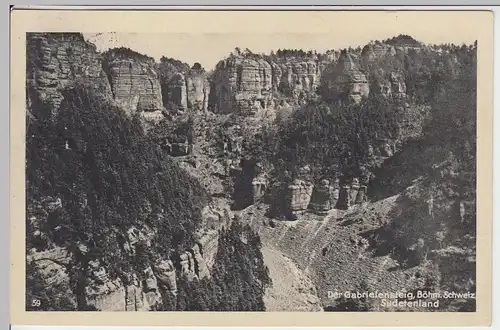(43289) AK Böhm. Schweiz, Gabrielensteig 1943