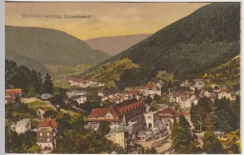 (43204) AK Bad Wildbad, Schwarzwald, Panorama 1930