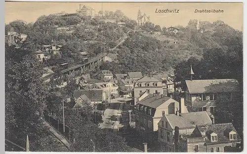 (43203) AK Dresden, Loschwitz, Drahtseilbahn 1915