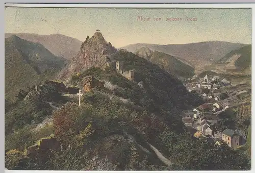 (43190) AK Altenahr, Burg Are, Weißes Kreuz 1908