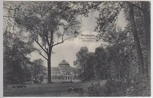 (43175) AK Wiesbaden, Kurhaus, Blick vom Park 1908