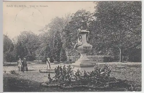 (43149) AK Elmen, Bad Salzelmen, Vase im Kurpark 1909