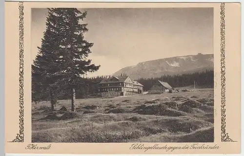 (43098) AK Riesengebirge, Karkonosze, Schlingelbaude, Teichränder, v. 1945