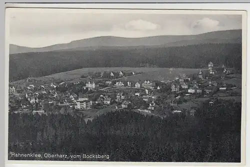 (43049) AK Hahnenklee, Oberharz, Blick vom Bocksberg 1937
