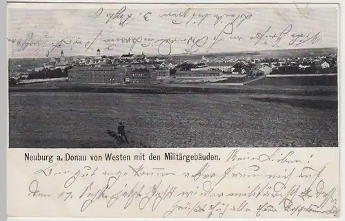 (43044) AK Neuburg an der Donau, Kaserne 1905