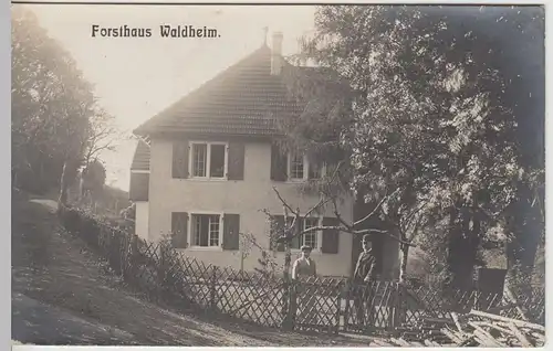 (42997) Foto AK Forsthaus Waldheim, Fotograf Essen u. Dortmund, vor 1945